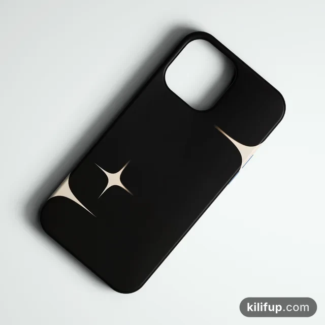 Black Sparkle Telefon Kılıfı – iPhone ve Samsung model seçenekli