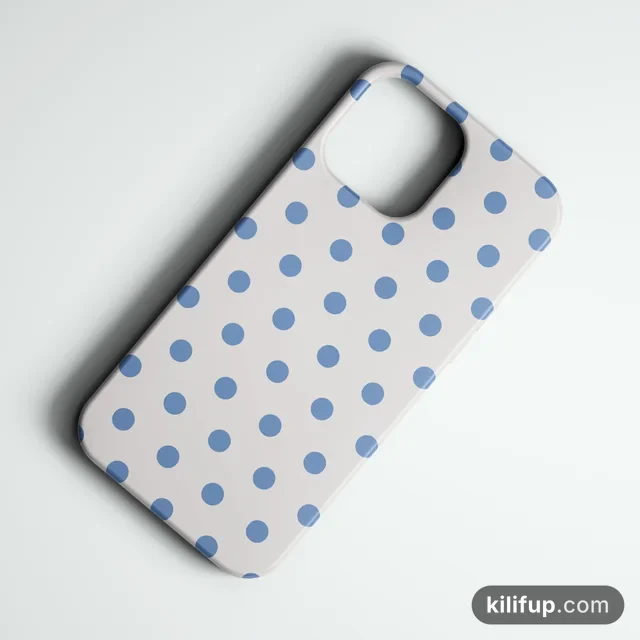 Classic Polka Beyaz Telefon Kılıfı