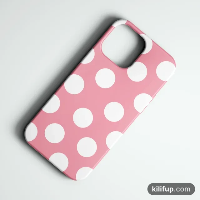 Bold Polka Pembe Telefon Kılıfı