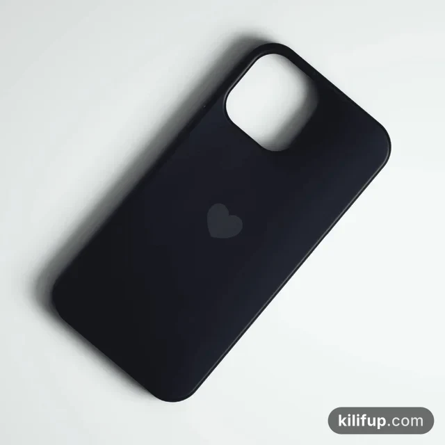 Heart Logo Gece Mavisi Telefon Kılıfı – iPhone ve Samsung model seçenekli
