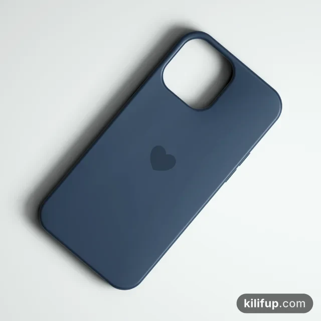 Heart Logo Lacivert Telefon Kılıfı – iPhone ve Samsung model seçenekli