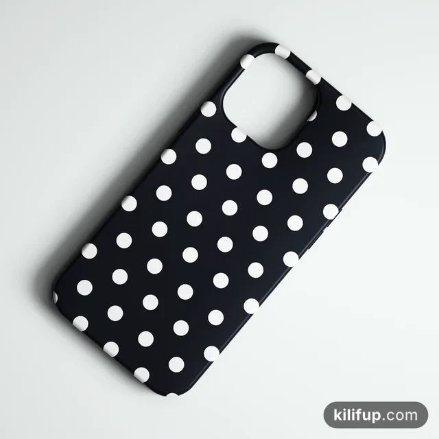 Classic Polka Gece Mavisi Telefon Kılıfı