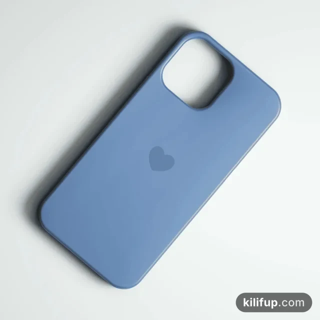Heart Logo Bebe Mavisi Telefon Kılıfı – iPhone ve Samsung model seçenekli
