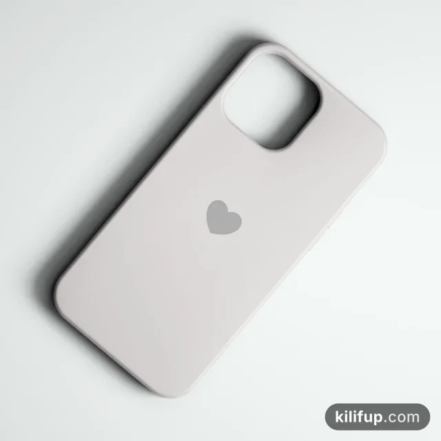 Heart Logo Beyaz Telefon Kılıfı – iPhone ve Samsung model seçenekli
