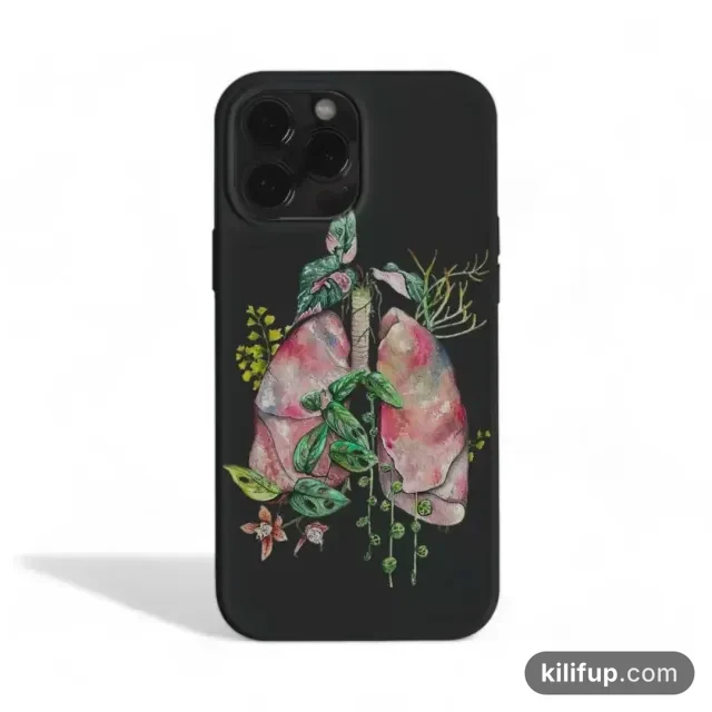 Heart 2 Siyah Telefon Kılıfı