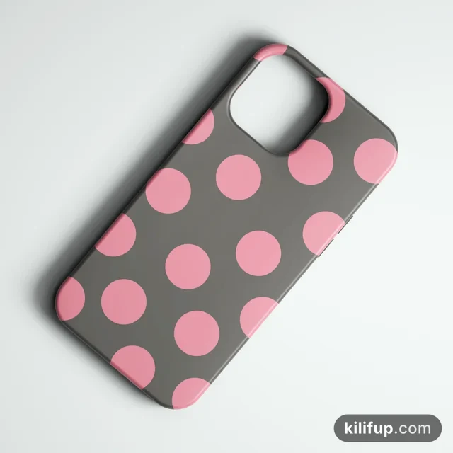 Bold Polka Gri Telefon Kılıfı