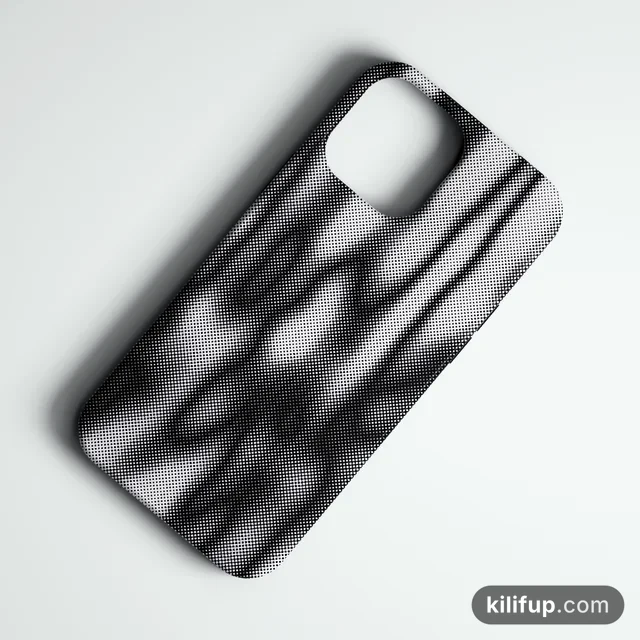 Halftone Distortion Telefon Kılıfı – iPhone ve Samsung model seçenekli
