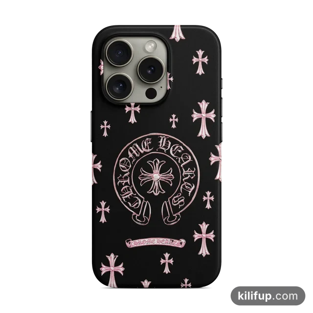 Chrome Hearts Pink Telefon Kılıfı – iPhone ve Samsung model seçenekli