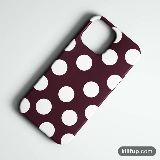 Bold Polka Bordo Telefon Kılıfı