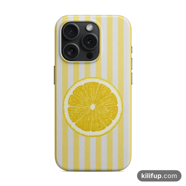 Çizgili Limon Telefon Kılıfı – iPhone ve Samsung model seçenekli