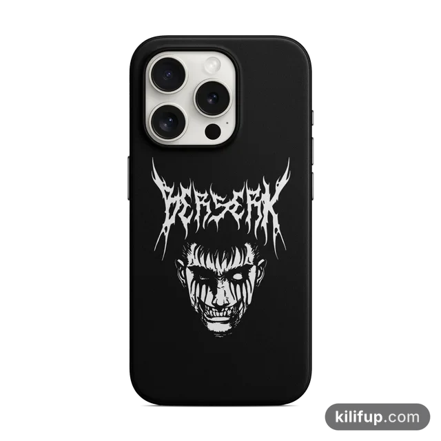 Berserk Gotik Yazılı Telefon Kılıfı – iPhone ve Samsung model seçenekli
