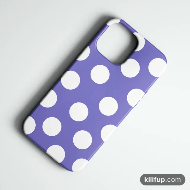 Bold Polka Lila Telefon Kılıfı