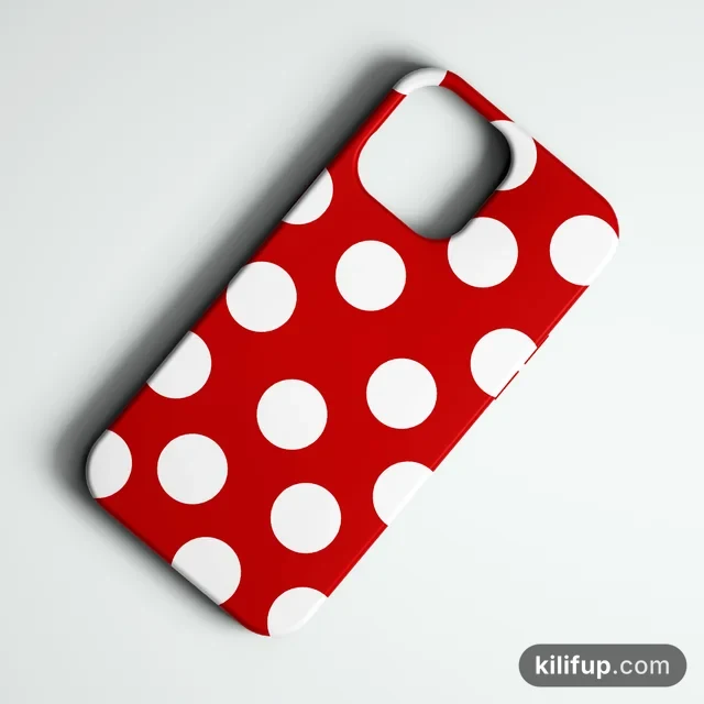Bold Polka Kırmızı Telefon Kılıfı – iPhone ve Samsung model seçenekli