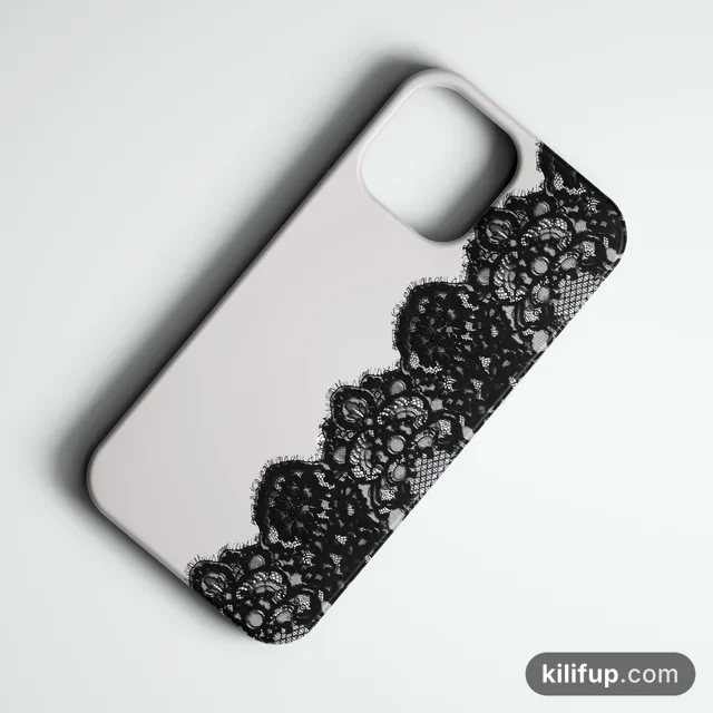 Black Lace Telefon Kılıfı – iPhone ve Samsung model seçenekli