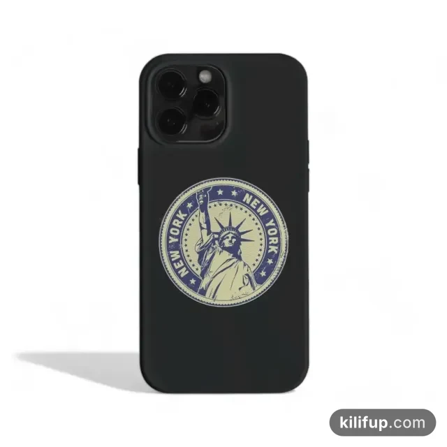 New York Siyah Telefon Kılıfı – iPhone ve Samsung model seçenekli