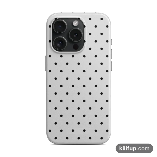 Benekli Beyaz Telefon Kılıfı