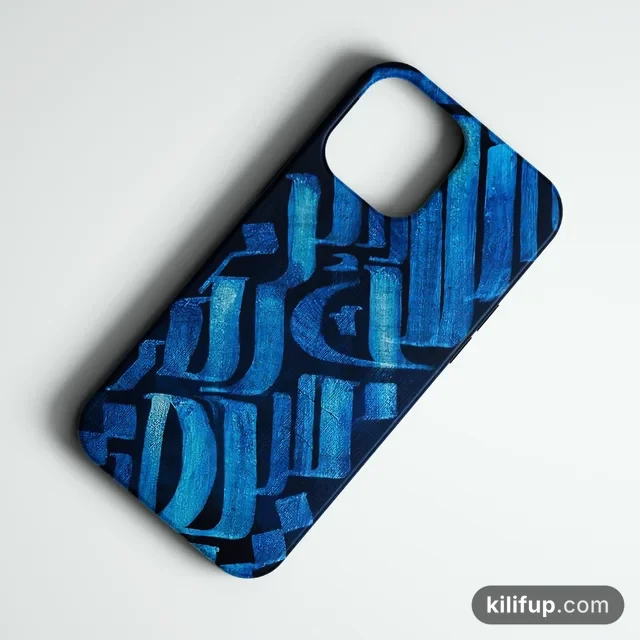 Blue Graffiti Telefon Kılıfı – iPhone ve Samsung model seçenekli