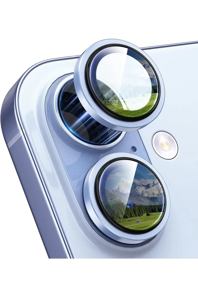 iPhone 17 Uyumlu Alüminyum Kamera Koruma Lens Koruyucu Temperli Cam – Tasarım 02