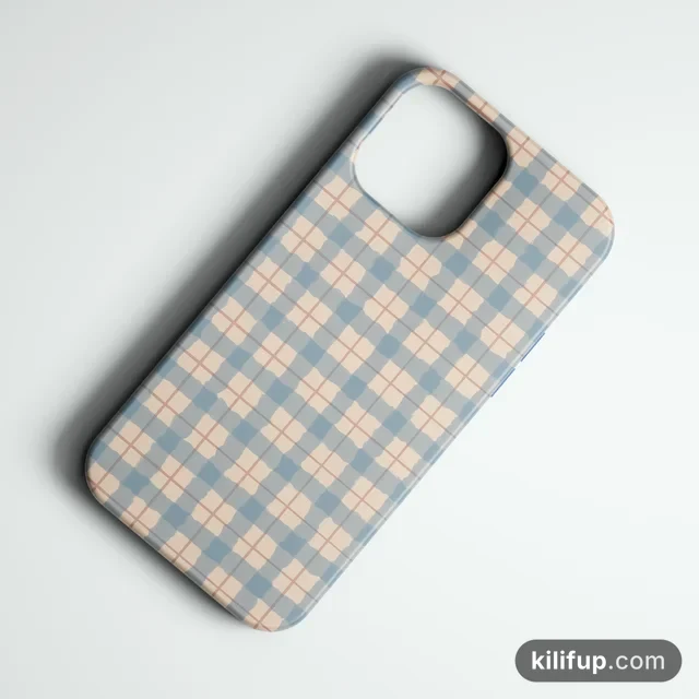 Soft Gingham Telefon Kılıfı – iPhone ve Samsung model seçenekli