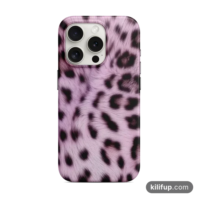 Pembe Leopar Telefon Kılıfı – iPhone ve Samsung model seçenekli