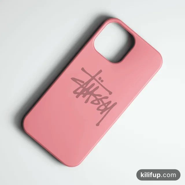 Stüssy Pembe Telefon Kılıfı – iPhone ve Samsung model seçenekli