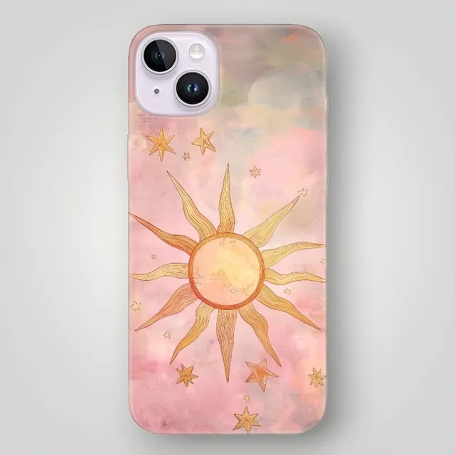 Pembe Güneş Desenli Kılıf