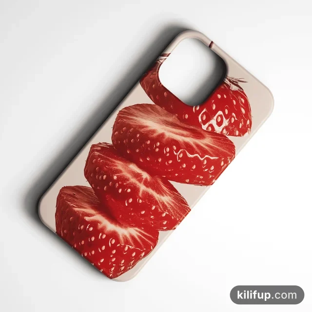 Strawberry Telefon Kılıfı – iPhone ve Samsung model seçenekli