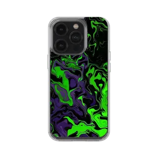Yeşil Mor Siyah Fluid Art Telefon Kılıfı