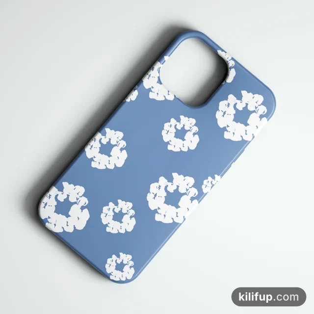Denim Tears Bebe Mavisi Telefon Kılıfı – iPhone ve Samsung model seçenekli