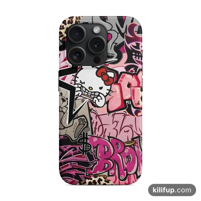 Graffiti Hello Kitty Telefon Kılıfı