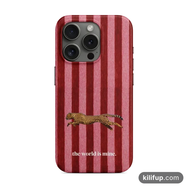 Çizgili Leopar Telefon Kılıfı – iPhone ve Samsung model seçenekli