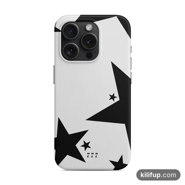 Star 777 Siyah Telefon Kılıfı – iPhone ve Samsung model seçenekli
