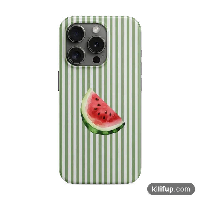 Çizgili Karpuz Telefon Kılıfı – iPhone ve Samsung model seçenekli