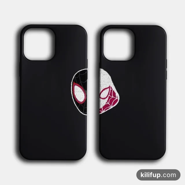 Spiderman&Gwen Couple Maske Telefon Kılıfı