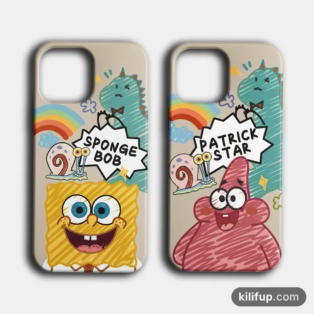 Spongebob&Patrick Couple Telefon Kılıfı – iPhone ve Samsung model seçenekli