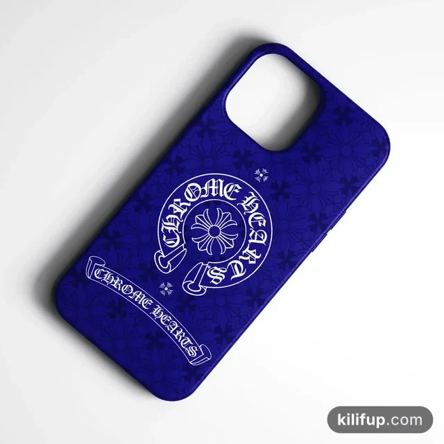 Chrome Hearts Navy blue Telefon Kılıfı – iPhone ve Samsung model seçenekli