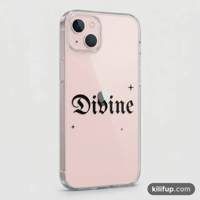 Divine Şeffaf Yazılı Kılıf