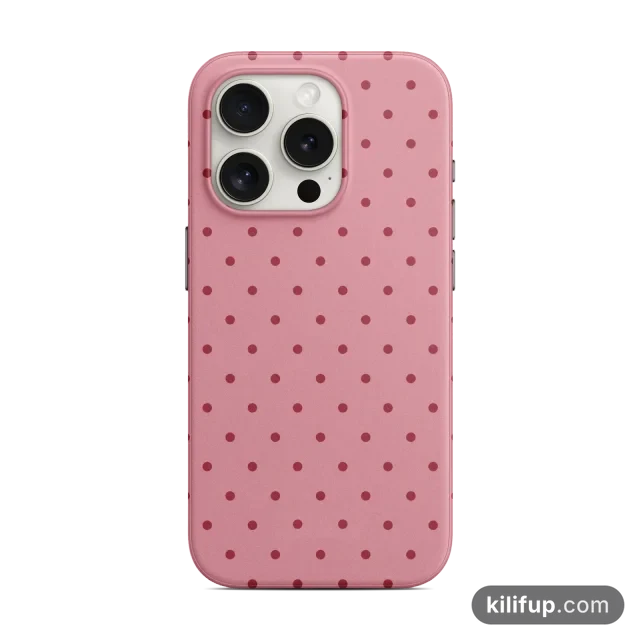 Benekli Pembe Telefon Kılıfı