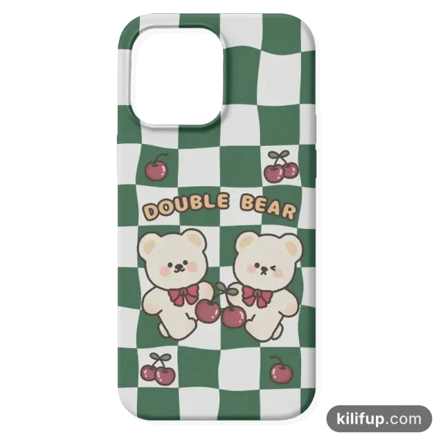 Double Bear Telefon Kılıfı – iPhone ve Samsung model seçenekli