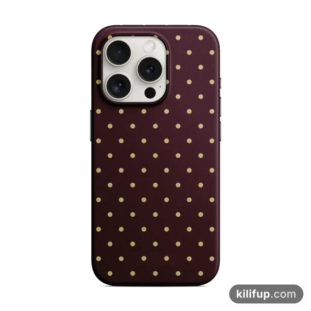 Benekli Bordo Telefon Kılıfı