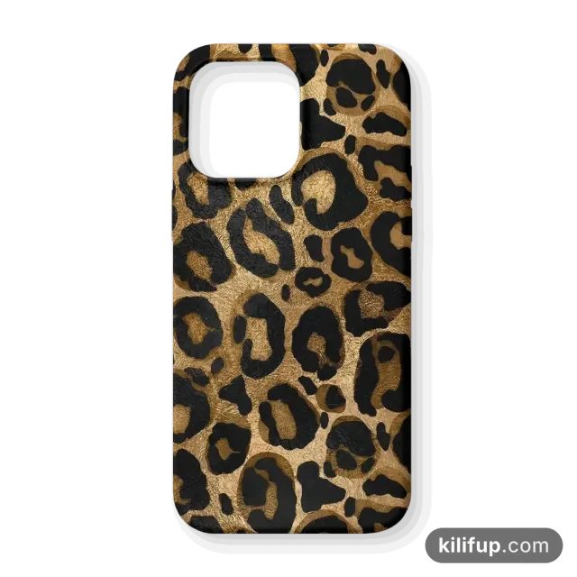 Leopard Telefon Kılıfı – iPhone ve Samsung model seçenekli
