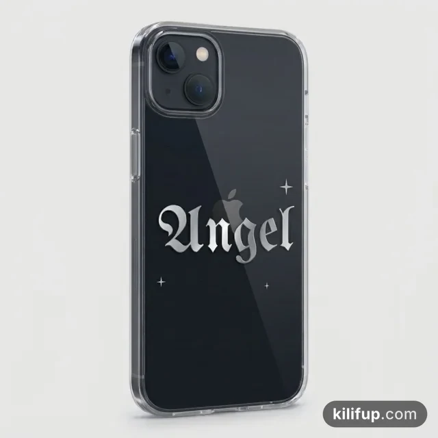 Angel Şeffaf Yazılı Kılıf