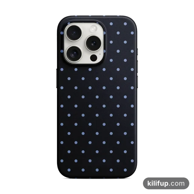 Benekli Lacivert Telefon Kılıfı