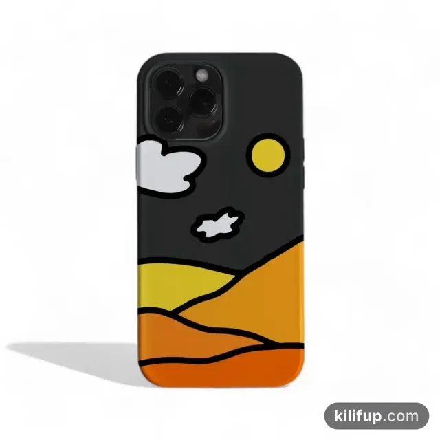 Nature 1 Siyah Telefon Kılıfı – iPhone ve Samsung model seçenekli