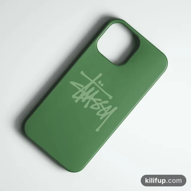 Stüssy Yeşil Telefon Kılıfı – iPhone ve Samsung model seçenekli