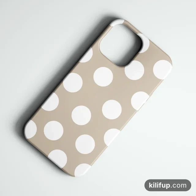 Bold Polka Bej Telefon Kılıfı