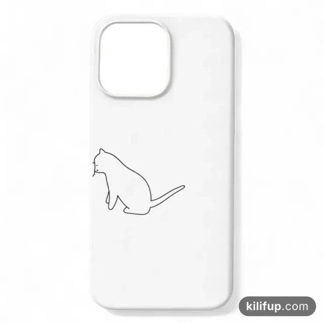 Cat Love Beyaz Sevgili Kılıfı – iPhone ve Samsung model seçenekli