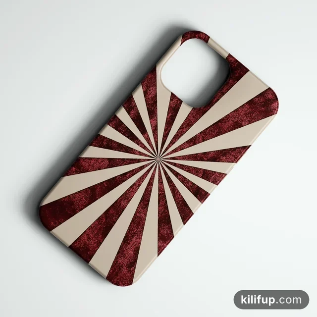 Red Sunburst Telefon Kılıfı – iPhone ve Samsung model seçenekli