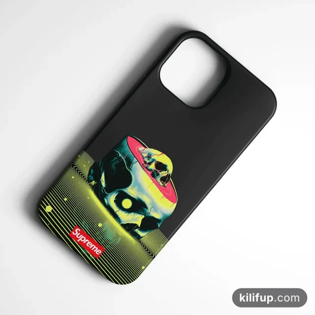 Supreme Skull Telefon Kılıfı – iPhone ve Samsung model seçenekli