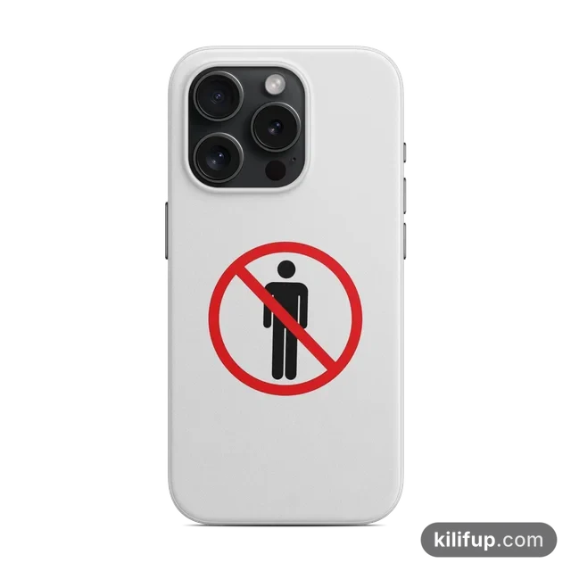 No Men Yasak İşareti Telefon Kılıfı – iPhone ve Samsung model seçenekli